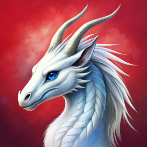 white dragon icon for videogame