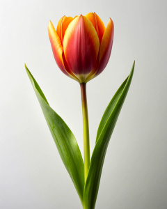 1 Tulips on a white background