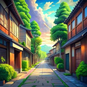 anime background street 