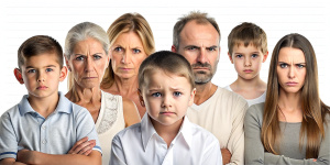 Realistic photo: destructive behavior, aggression;
problems of child-parent relations; 
interaction with children from birth;
adaptation disorder, relationship with siblings;
relationships with peers and adults;
problems of communication, socialization;
conflicts, tantrums, anxiety, fears;
bullying (bullying, mobbing), toxic communication;
intrapersonal problems, professional, family.