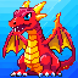 red dragon icon for videogame