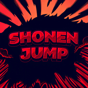 Shonen Jump logo in vivid colors. Bright, dynamic design. Digital art