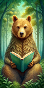 grizzly bear reading