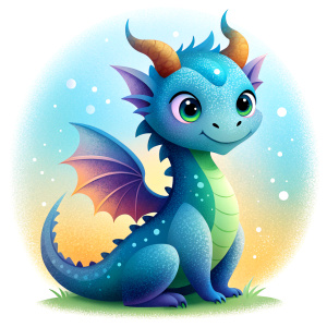 cute dragon for four seasons