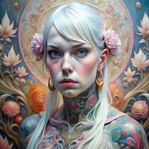 an ultrafine detailed painting by Martine Johanna, transgressive art, featured on behance, saturno butto