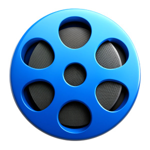 movie reel icon inspire from Bugatti Design Guidelines, Carbon Fiber 