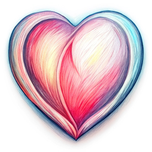 Style stickers. Create a heart shape with clean lines and smooth curves.. White background, No Background, vector, 8K.