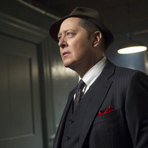 James Spader as Red Reddington in intense drama scene from 'The Blacklist'.
