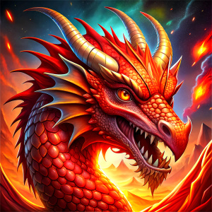 red dragon icon for videogame