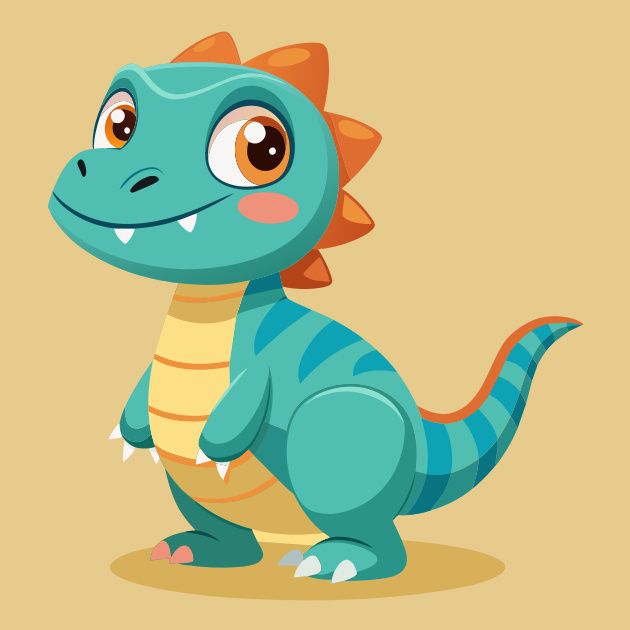 cute cartoon character. Indosaurus - Recraft