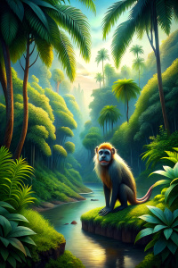 rainforest, monkey