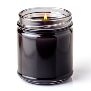 basic black jar candle