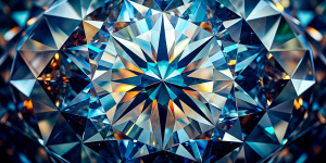 Seamless background of one diamond, very close-up plano, photorealism ...