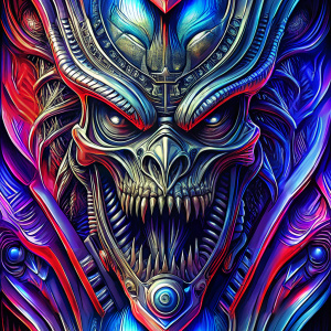 A sleek and menacing Xenomorph logo emerges from the shadows, its alien features rendered in sleek metallic tones and intricate, biomechanical details. The design is a digital illustration, showcasing the creature's iconic elongated head, biomechanical exoskeleton, and menacing inner jaws with menacing precision. Every curve and line is expertly crafted, the image exuding a sense of dark, otherworldly allure that draws the viewer in. The high-quality rendering captures the essence of the iconic 