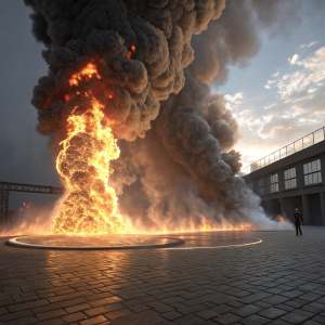 Digital animation project showcasing fluid fire smoke simulation. Created using Autodesk Maya in 2014.