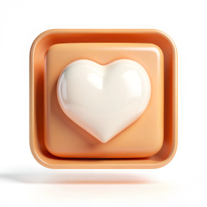 
a white heart in a peach speech bubble, trending on cg society, digital art, glossy plastic, dating app icon, bubblegum, box, full image, 8k!, stream of love and happiness, dialogue
