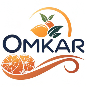 Omkar's brand logo, featuring vibrant orange hues and sleek, modern typography.