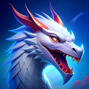 white dragon icon for videogame