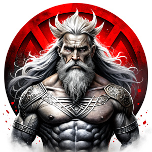 Nordic God Njörd, The Norse Sea God - perfect realistic art, high-definition grey and black, white background tattoo design