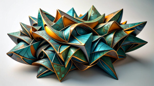 3D graffiti wildstyle on white paper, COPY