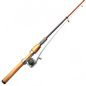  Fishing Rod Clipart on white background 
