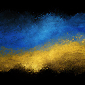 FONDO NEGRO CON UN  COLOR DORADO Y AZUL ASTRACTO DIFUMINADO