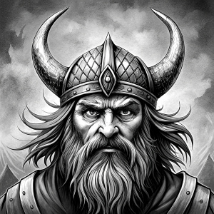 viking perfect realistic art, high-definition, high-definition grey and black, white background 