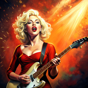 Merli monro when play gitar electric
