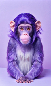 a monkey with long curly hair