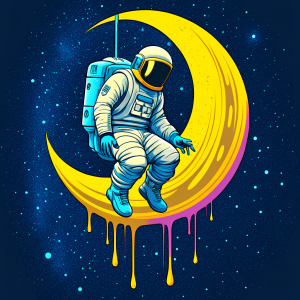 astronaut space galaxy fondo blue yellow moon honey with jordan pairs