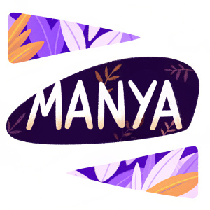 ManyA brand logo, sleek and modern design, vibrant colors, minimalist font style, white text on black background