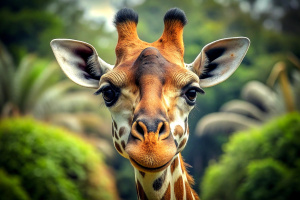 close up  of giraffe