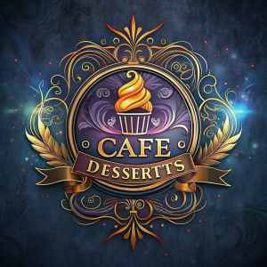 Logo para Salón de onces con comidas rápidas y postres muy elegante 