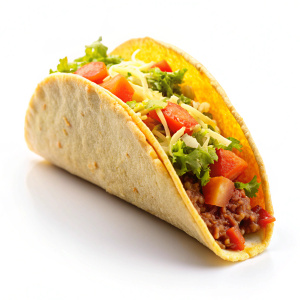 Taco Isolated on white Background