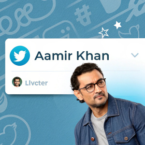 Aamir Khan's tweet, expressing gratitude to fans. Twitter interface background.
