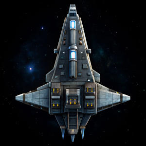 space ship 2d top down