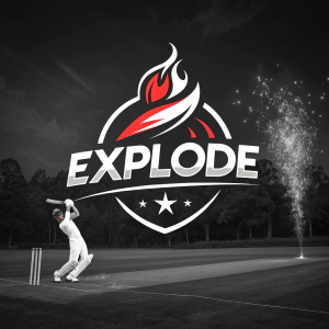 The 'Explode' logo, vibrant and sleek. Modern design with stark contrast between white and black. The word 'Explode' prominent and legible.