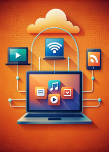 Simple Media streaming illustration