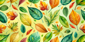 seamless pattern with leaves	