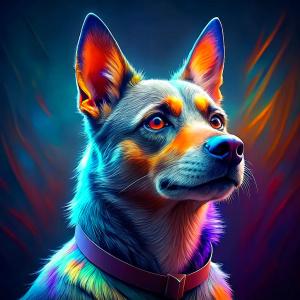 DOG neon colours