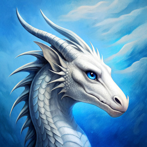 white dragon icon for videogame