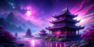 business of China and Russia, purple color, pink color