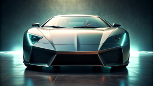 One supercar, new concept, Racing, Rearview, dark style