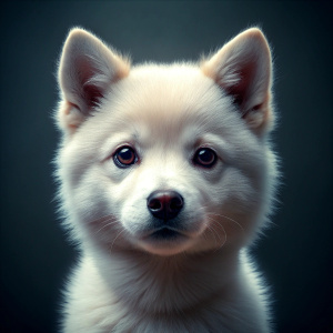 face white baby doge shiba inu, white baby shiba inu dog, reality, ultra hd, 4k real 