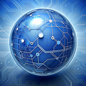 global blue circuit board  background