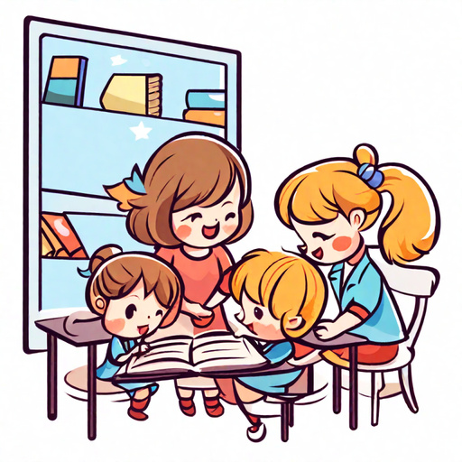 Teacher Children Read and write 