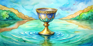 copa del tarot, desborda  agua