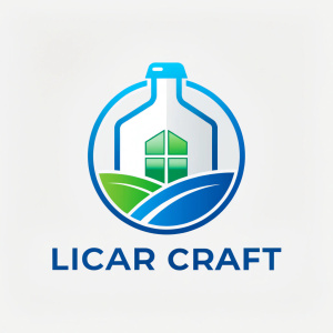 Design a modern logo for a cleaning products company.  The company name is Clean Craft. should have the slogan "Limpieza para el hogar " should inclue a bottle and a home as a part of the design