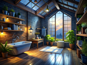 loft-style bathroom