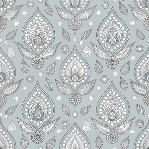 minimalist doodles for  modern saree seamless pattern tile, silver background